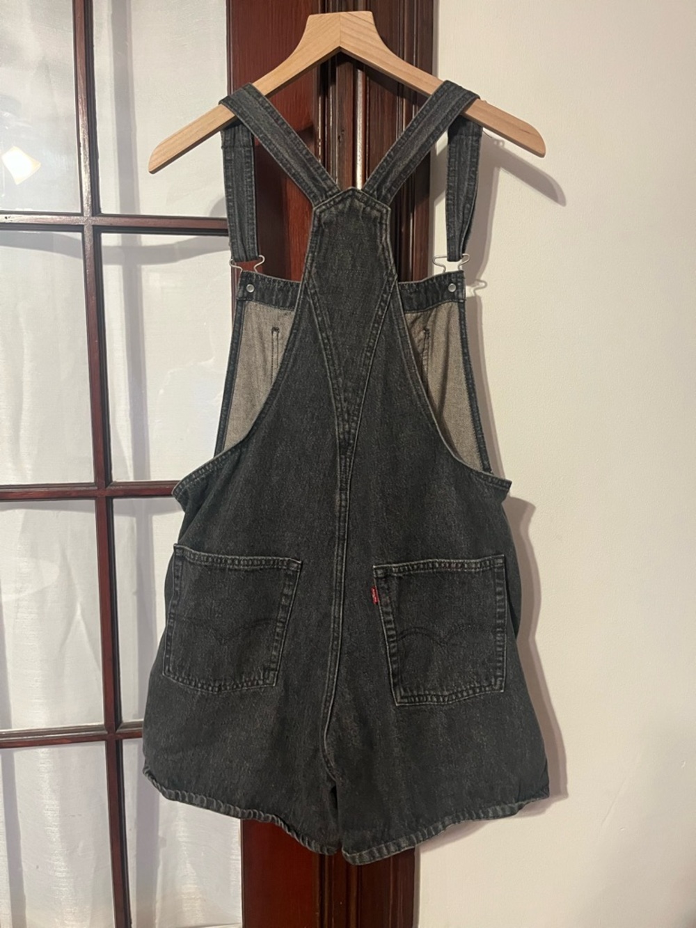 Levi’s Black Vintage Denim Overalls (shorts) - 100% cotton - size 28 - Picture 2 of 7